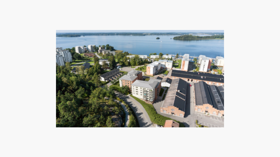 Flygbild över området                   Foto: Mäklarbild